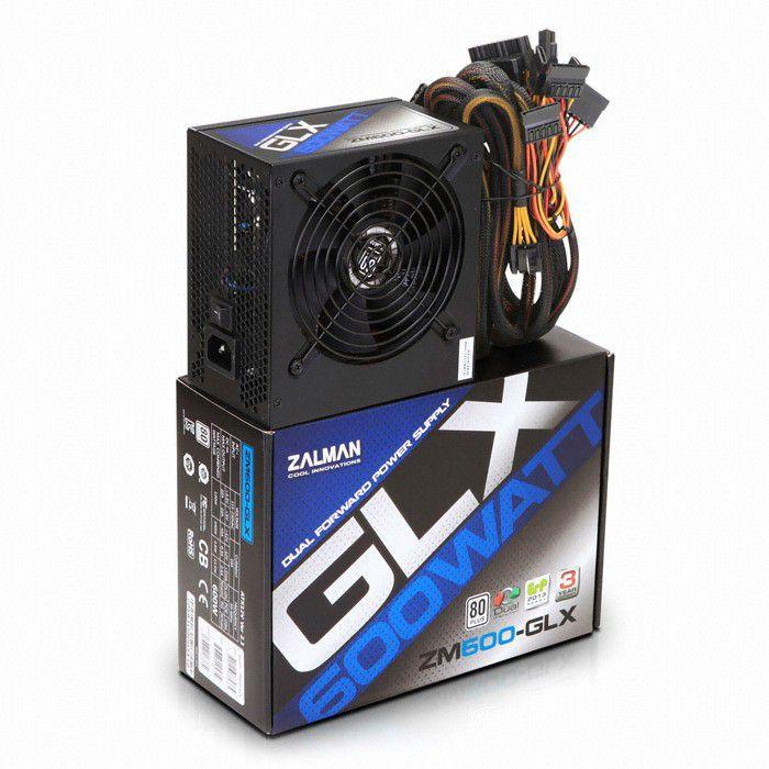 Fonte Zalman 600W Dul Forward Power Supply Zm600-Glx - Fonte de